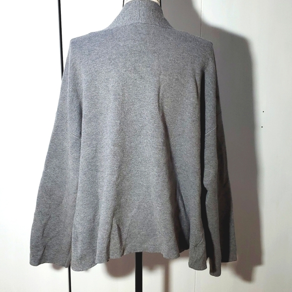 Devotion by Cyrus- Womens Gray Dropped shoulder Open Cardigan Pockets Sz.XL - Picture 4 of 6